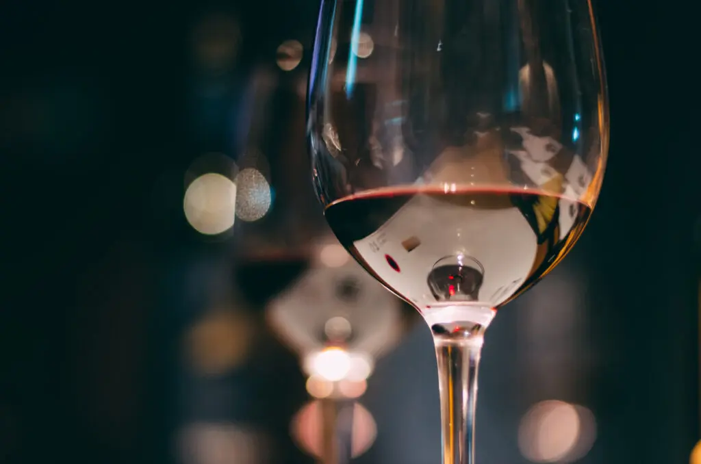 Glass of red wine