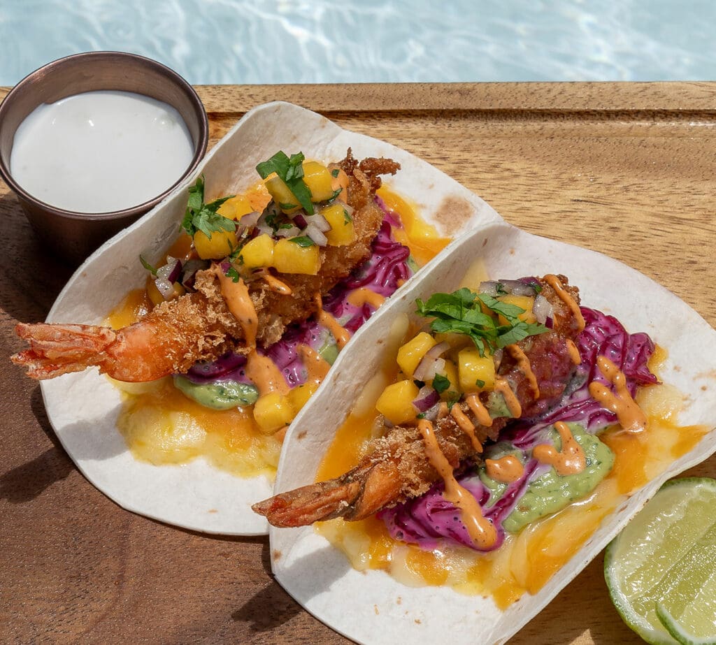 tiger prawns taco